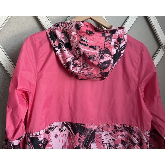 The North Face Girl’s XL 18 Full Zip Hooded Windbreaker Jacket - Pink - Picture 7 of 8